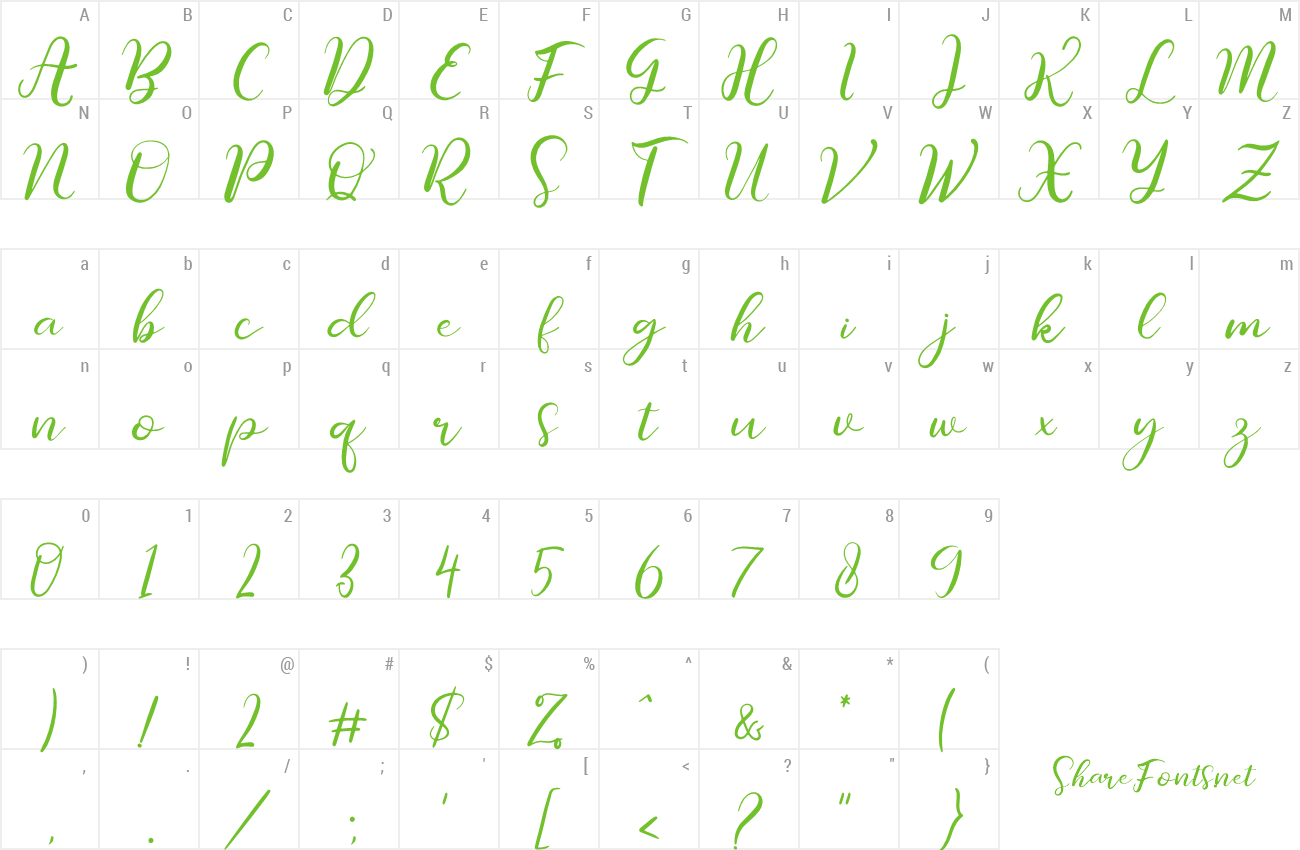 Font Roslitta Aganta preview